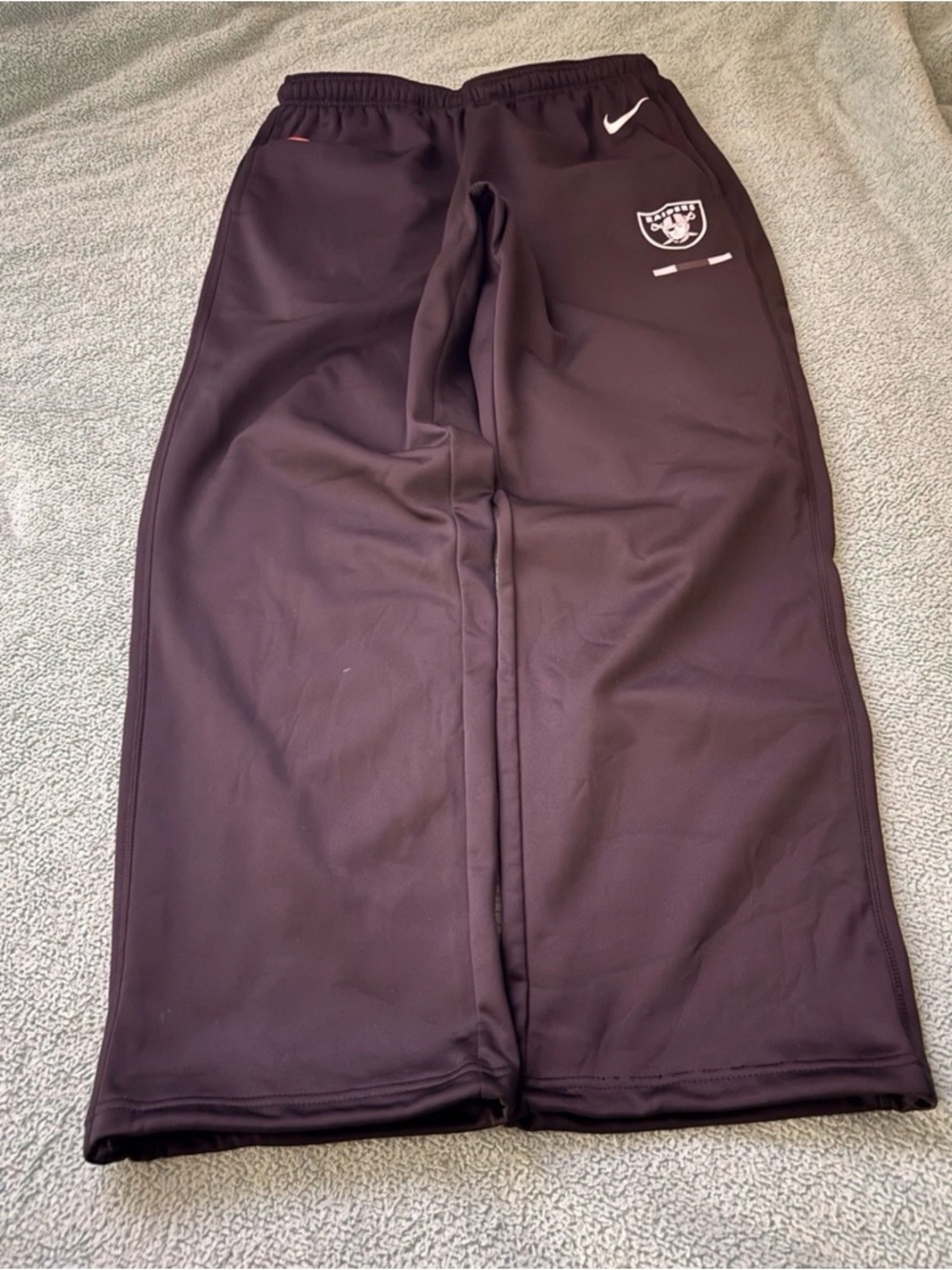 Nike Black Joggers with White Swoosh and Team Oakland Raiders